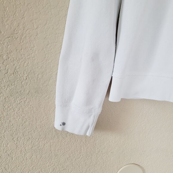 VTG Y2K Aeropostale White Full Zip Hoodie Women Large Spell Out Preppy Surf Flaw - Picture 7 of 8